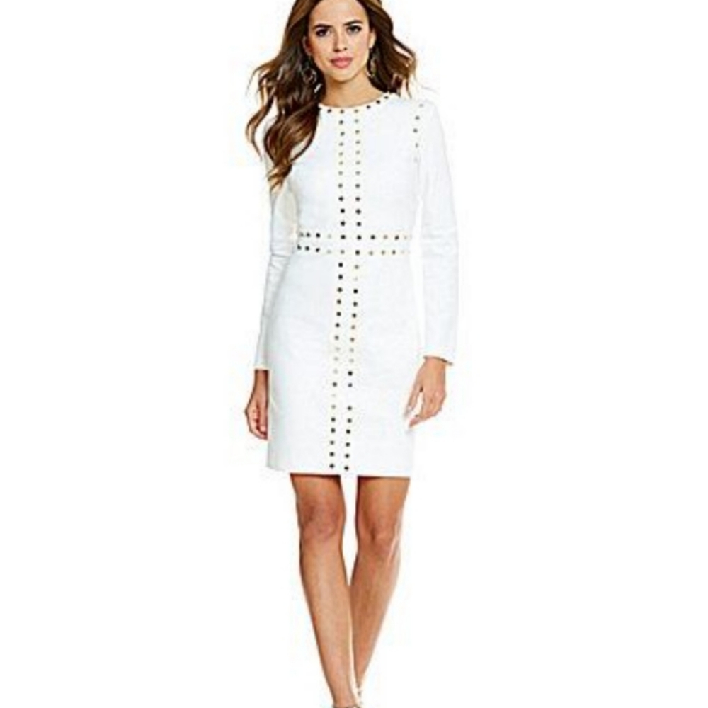 Dress with Gold Metal Accents